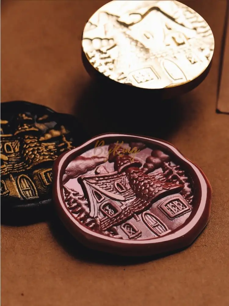 Печат на восъчните печати Главата на Лунния град-замък Нов модел за печат със собствените си ръце, Scrapbooking, Пликове, Покани, Подаръци, занаяти, накити . ' - ' . 5
