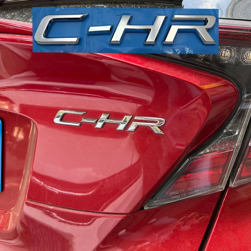 3D антиблокираща система (ABS пластмаса) Буквално логото на C-HR, Емблемата на задния багажник, стикери емблема, икона, стикер за Toyota CHR, Аксесоари за стайлинг на автомобили . ' - ' . 0