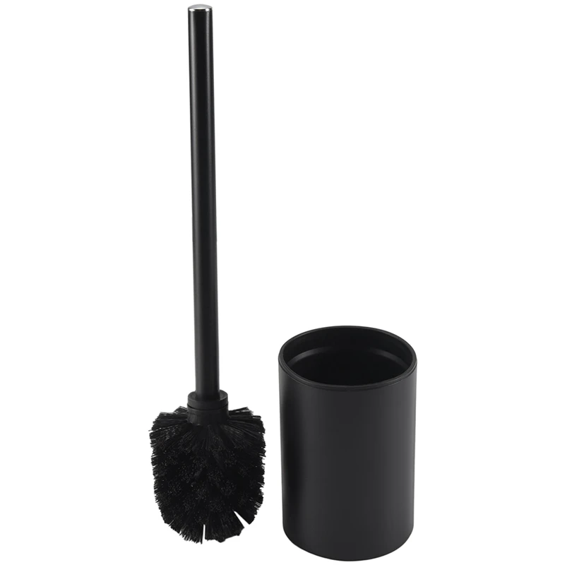 3X За цялостно и лесно почистване Черен цвят, четка за тоалетна с пластмасова четка . ' - ' . 5