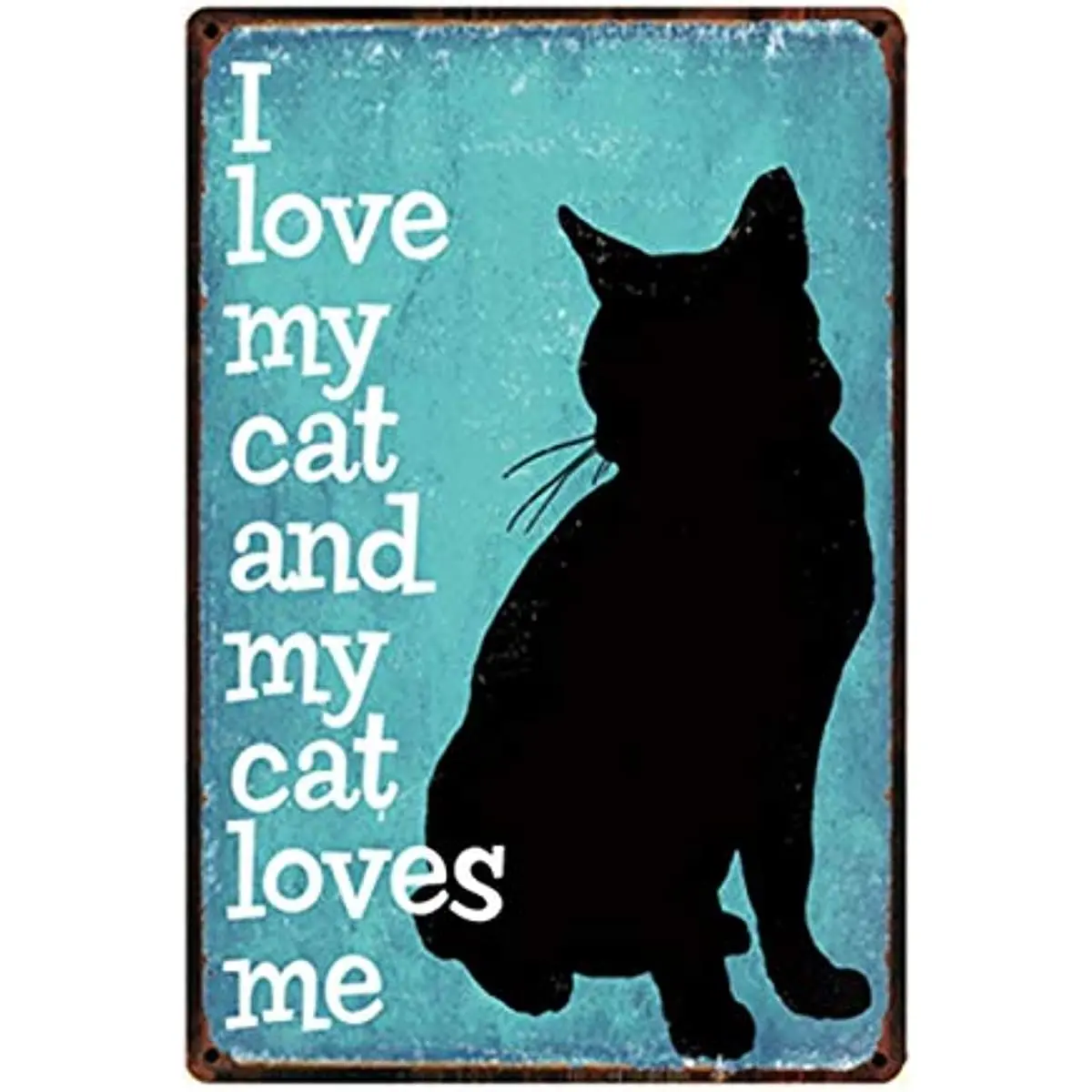 Ретро Черна Котка, Котка - това не е просто котка, той Семейното щастие Метална Лидице знак Декорация на дома, Бар Кафене Декорация на стените Знак . ' - ' . 3