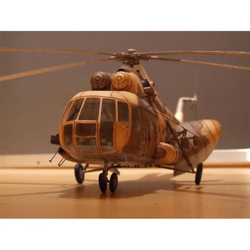 1:33, Полски Среден Хеликоптер Ми-17 Книжен Модел на Превозното Хеликоптер Ръчно изработени Книжен Модел Papercraft Колекция от Декорации за дома . ' - ' . 2