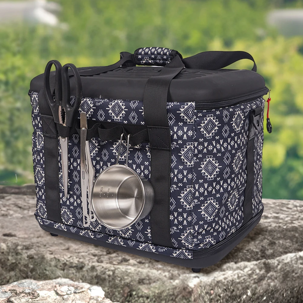 40-литров туристическа чанта за хранене, организаторите за нощуване на открито с дръжка и регулируема пагон за семейна почивка на открито . ' - ' . 0