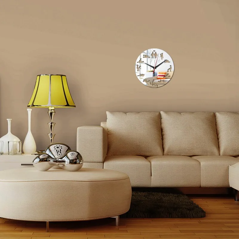 Минималистичные акрилни огледално часовници: декорация на стени със собствените си ръце, безшумни кварцови часовници в рамка, стенни часовници с модерен дизайн, 3d и стенни часовници . ' - ' . 4