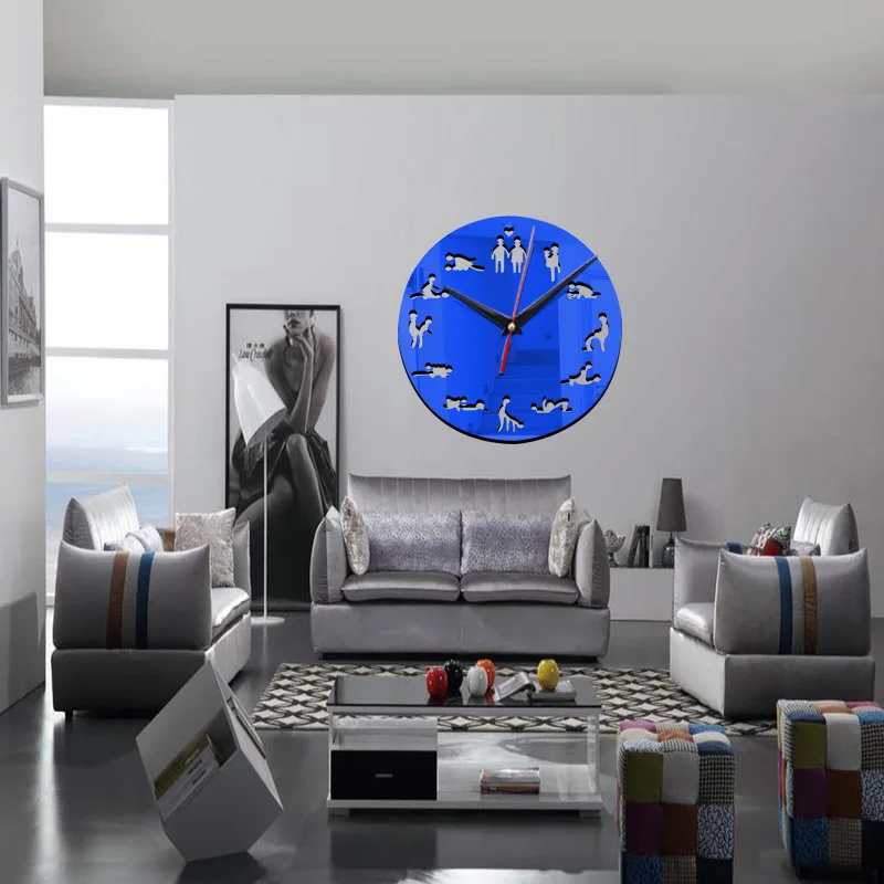 Минималистичные акрилни огледално часовници: декорация на стени със собствените си ръце, безшумни кварцови часовници в рамка, стенни часовници с модерен дизайн, 3d и стенни часовници . ' - ' . 5