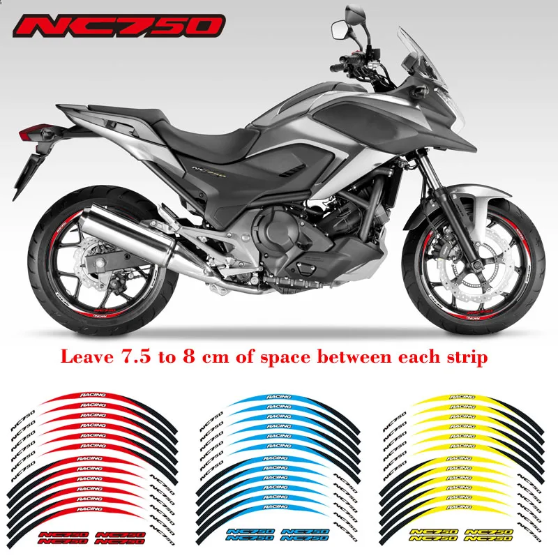 Висококачествени Мотоциклетни Етикети На предни и Задни Край Външния Ръб, Етикети На Волана, Отразяващи водоустойчив 17-цолови етикети За Honda NC750 . ' - ' . 1