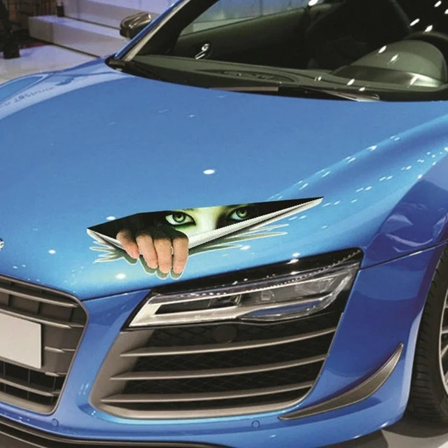Оформление на автомобила 3D Стереоскопическая Имитация поглед на Колата Стикер на Прозореца на колата Стикер на Задната врата Водоустойчив Стикер за декор на купето . ' - ' . 1