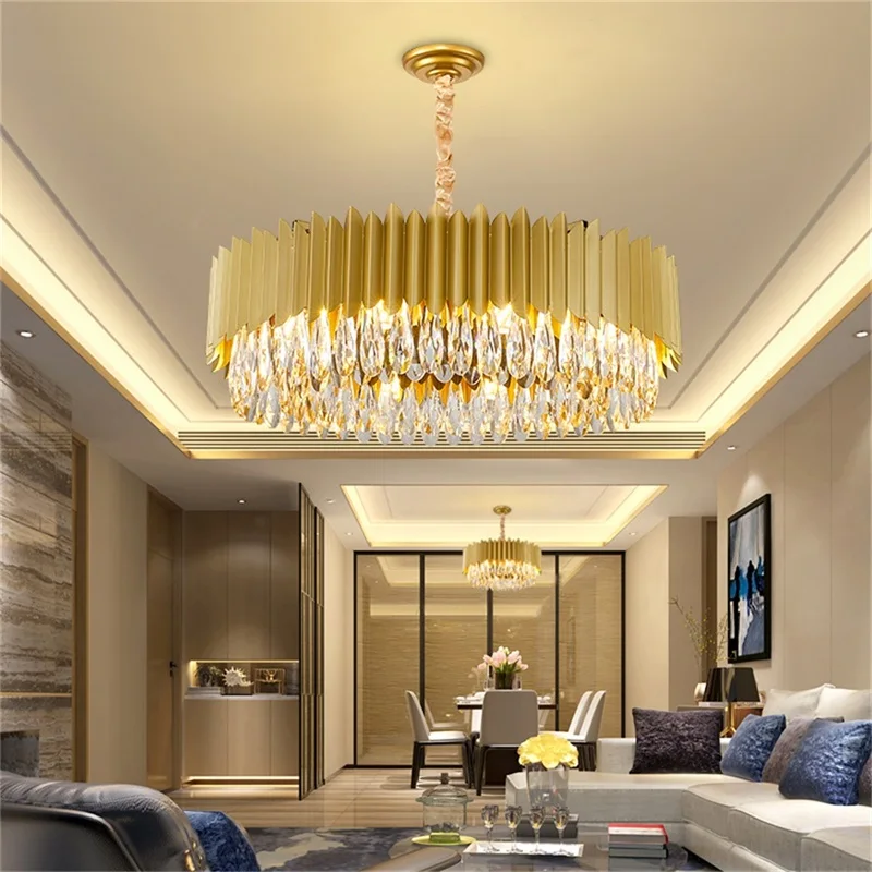 Полилей SAMAN, осветителни тела, Луксозен Златист Медальон лампа, домашен led в постмодерния стил за дневната, трапезарията . ' - ' . 1